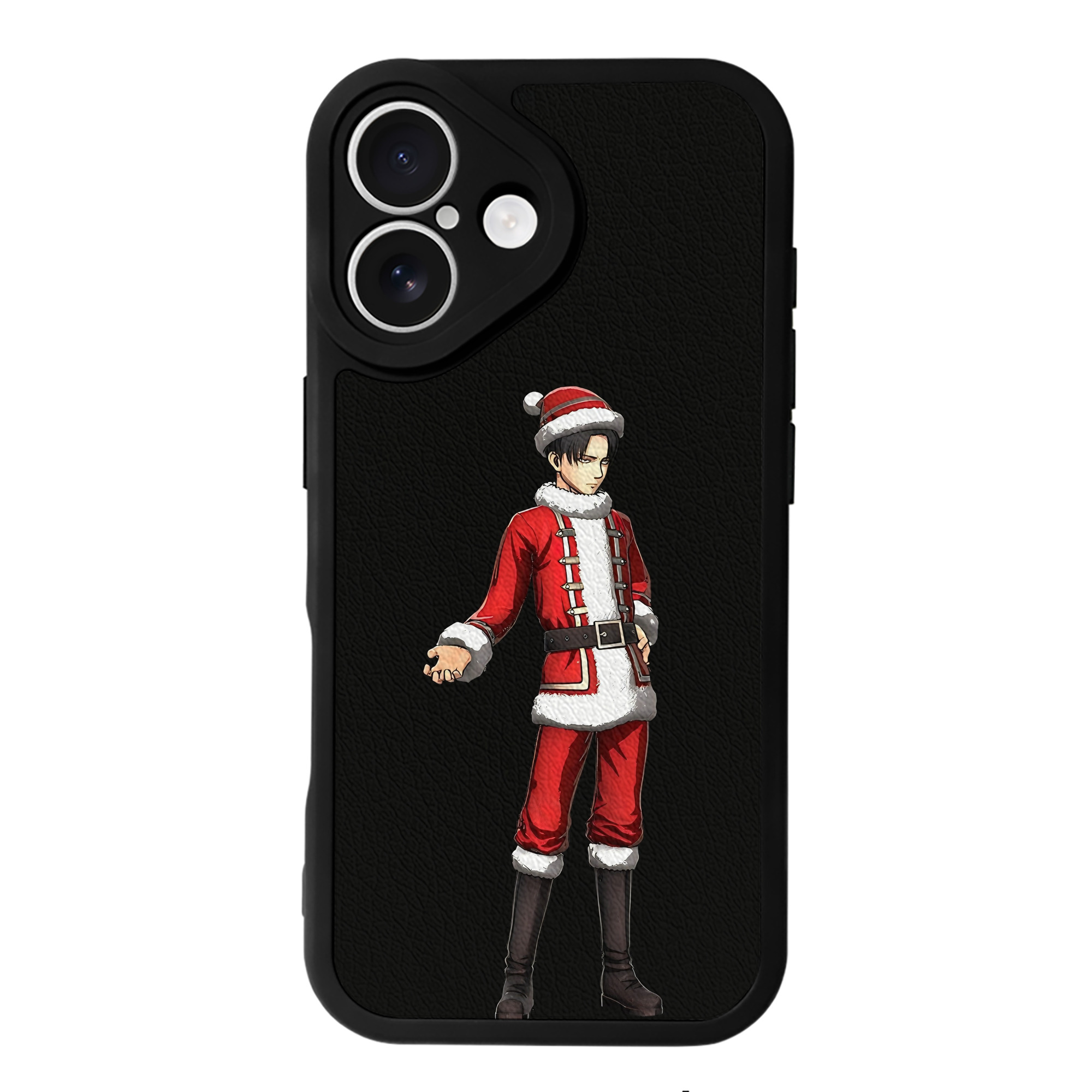（画像用） 進撃の巨人 リヴァイ·アッカーマン Attack on Titan Levi Ackerman 【iPhone 16シリーズ対応】シリコンスマホケース（レザー調） 材質：シリコン